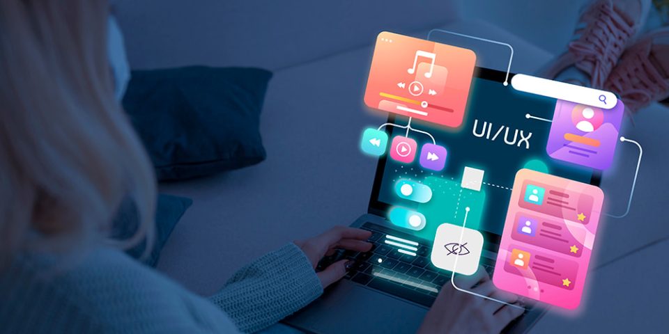 User experience and interface design sketches