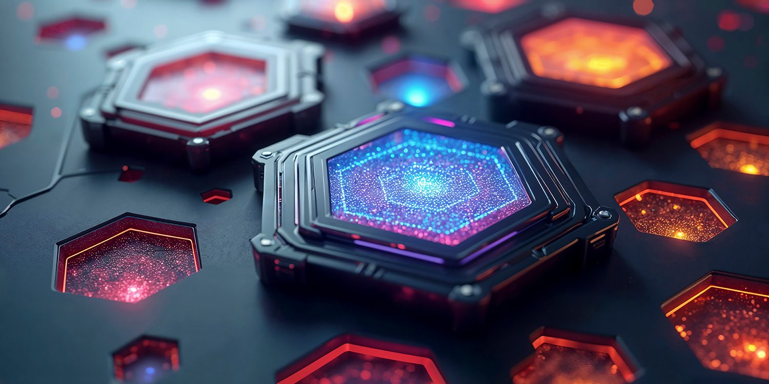 3d-abstract-glowing-background Abstract glowing 3D background representing AI tokens