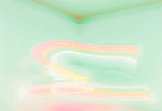Pastel green, yellow and pink light waves